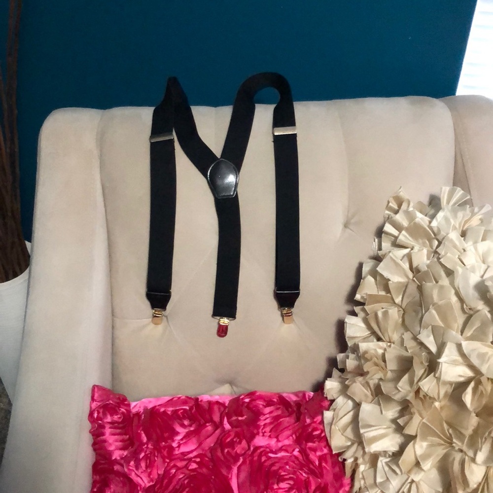 Black Suspenders & gold hardware